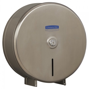 KCP 4972 Maxi Jumbo Roll Toilet Tissue Dispenser, Lockable Stainless Steel, Comp