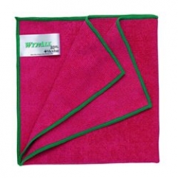 WYPALL 83980 Microfibre Cloth, Red 40cm x 40cm, 6 Cloths per Pack, 4 Packs per C