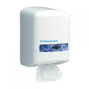 KCP 8921 Single Sheet Toilet Tissue Mini Dispenser, White Snap Shut ABS Plastic,