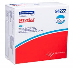 WYPALL® X60 white Wipers 23cm x 42.5cm 130 wipers/box- 10 boxes/case